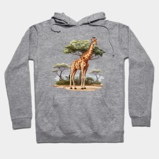 Watercolor Giraffe Hoodie